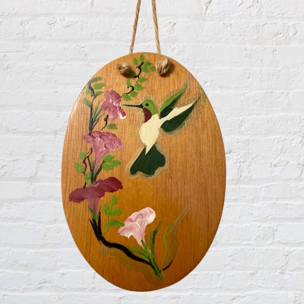 Vintage hummingbird wall art